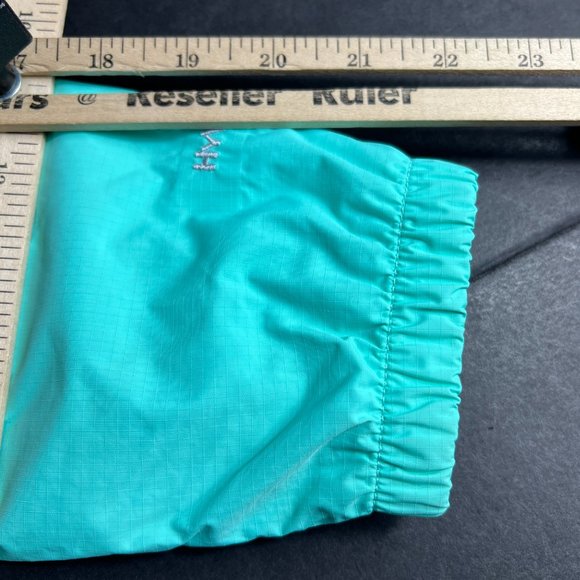 The North Face Jacket Women Medium HyVent Grey Green Full Zip Hooded Windbreaker - Picture 13 of 16